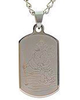 Saint Christopher Dog Tag Necklace