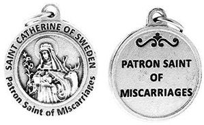 St Catherine of Sweden Patron Saint of Miscarriages Charm