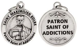 St Maximilian Kolbe Patron Saint of Addictions Charm