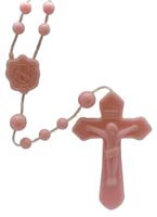 Pink Plastic Rosary, Inexpensive Rosaries (Pkg of 20)