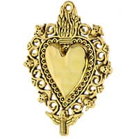Sacred Heart of Jesus Gold Pendant