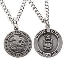 Saint Michael Air Force Medal Necklace