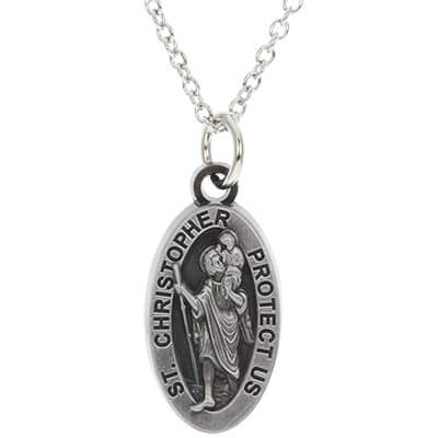 St Christopher Necklace Pendant Sterling Gifts