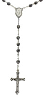 Hematite Rosary, Men's Rosary Necklace