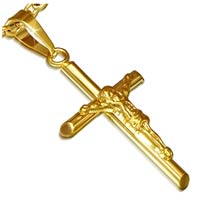 Gold Crucifix Necklace with Gold Crucifix Pendant