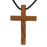 Olive Wood Cross Necklaces (Pkg of 12)