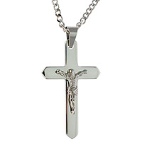 Stainless Steel Crucifix Pendant Necklace