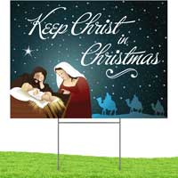 Keep Christ In Christmas Lawn Signs - Christmas Yard Signs