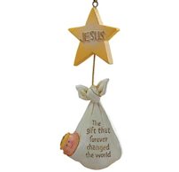 Baby Jesus Christmas Ornament With Star