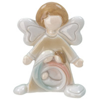  Christmas Guardian Angel W/ Holy Family Ornament