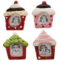 Magnetic Photo Frames Cupcake Christmas Ornaments