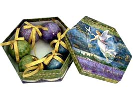 Decoupage Ornament - Paper Mache Ornaments (Set of 6)