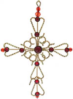 Gold Cross Ornament Metal