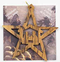 Star and Nativity Wooden Christmas Tree Ornaments