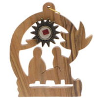 Christmas Scene with Relic Olive Wood Ornament