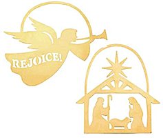 Angel Ornament & Nativity Christmas Ornament Set