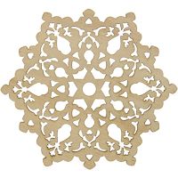 Snowflakes Christmas Wooden Tree Ornaments (Pkg of 10)