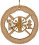 Firefighter Laser Cut Wood Ornament 