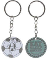 Girl's Soccer Keychain or Zipper Pull