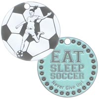 Womens Soccer Ball Pendant, Soccer Ball Charm