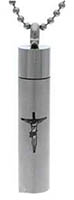 Crucifix Cremation Ash Urn Necklace Memorial