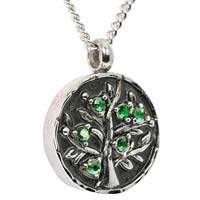 Tree of Life Ashes Necklace with Tree of Life Urn Pendant