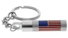 American Flag Urn Keychain for Ashes, Patriotic Urn