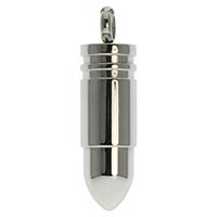 Cremation Ash Urn Bullet Charm Stainless Steel