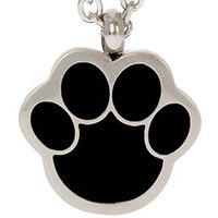 Pet Paw Memorial Ash  Urn Necklace