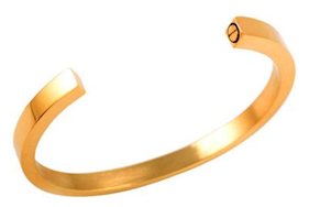 Gold Cremation Ash Urn Crescent Bracelet