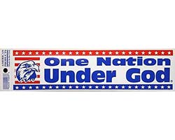 One Nation Under God Bumper Sticker, Christian Bumper Sticker