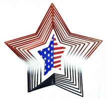 USA Wind Spinners - Patriotic Decorations (Pkg of 2)