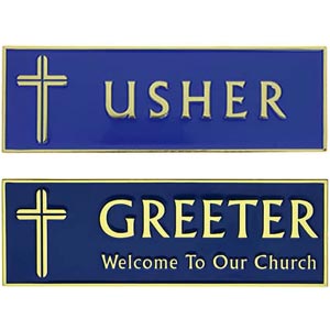 Usher Greeter Pins