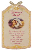 Guardian Angel Ceramic Cutting Board Plaque