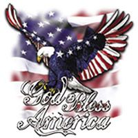 God Bless America T-Shirt with USA flag and eagle
