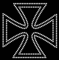Glitter Maltese Cross, Sizes tp 3X 5 Colors