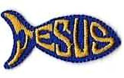 Ichthus Jesus Fish Applique Patch