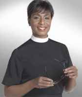 Women's Black Shell Clergy Blouse 8 -24 