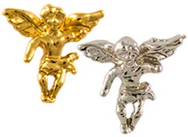Angel On My Shoulder Pins, Gold Angel Pin, Silver Angel Pin