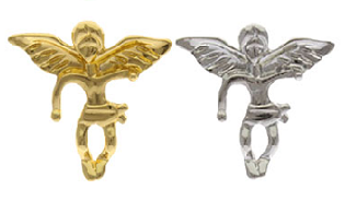 6 Designs Platinum Plated Guardian Angel Pin Various Messages 