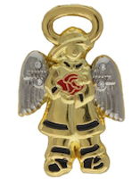 Firefighter Guardian Angel Pin - Firefighter Pin