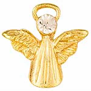 Angel Lights the Way Gold Pin