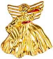 Christmas Angel Pin Gold