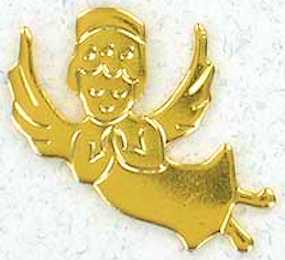 Happy Flying Angel Pin Gold