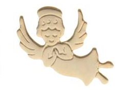 Happy Flying Angel Pin Gold