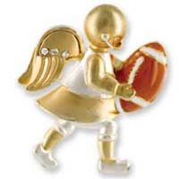 Deluxe Football Guardian Angel Pin