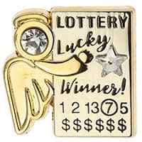 Lottery Lucky Winner Angel Lapel Pin