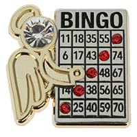 Bingo Winner Angel Lucky Lapel Pin