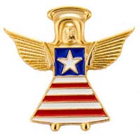 American Flag Guardian Angel Pin, Angel lapel Pin, Patriotic Pin