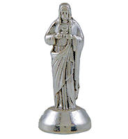 Sacred Heart Jesus Auto Dash Statue Pewter